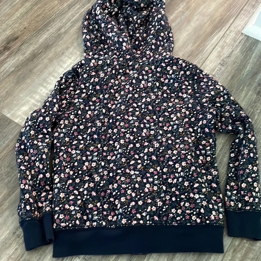 Polo navy floral sweatshirt jacket size 6